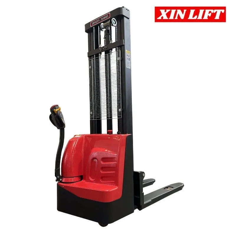 2000 kg/ 3.5 metros Apilador Full Eléctrico Hombre Caminando Base Angosta Marca XIN LIFT - Importadora RC